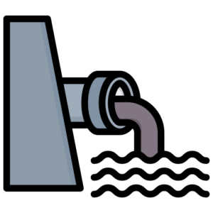 Drainage installation icon representing water management and site drainage